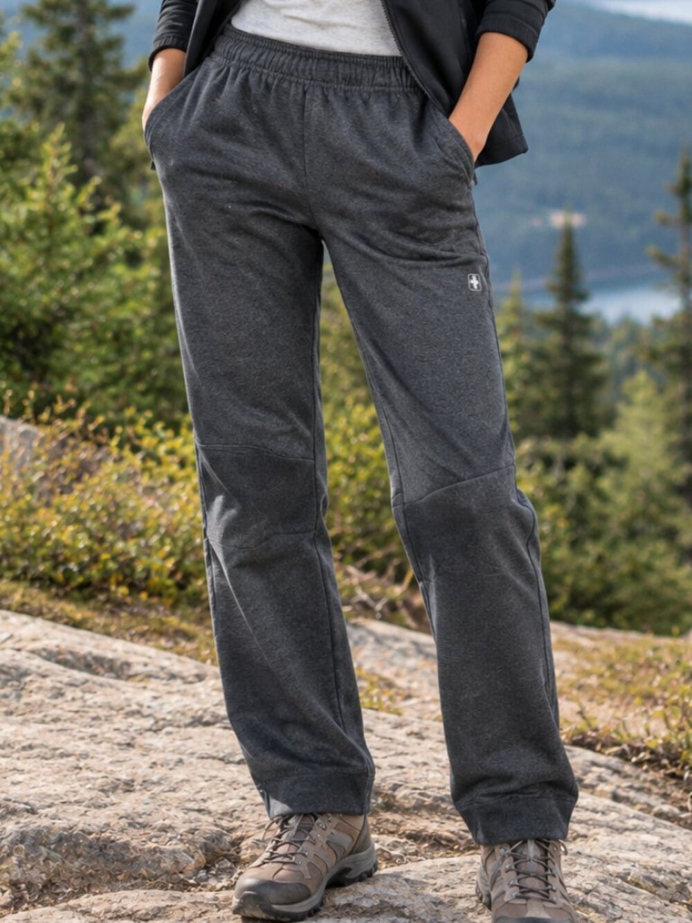 SWISSTECH Gray Fleece Active Pants S/P Petite Athletic Outdoor